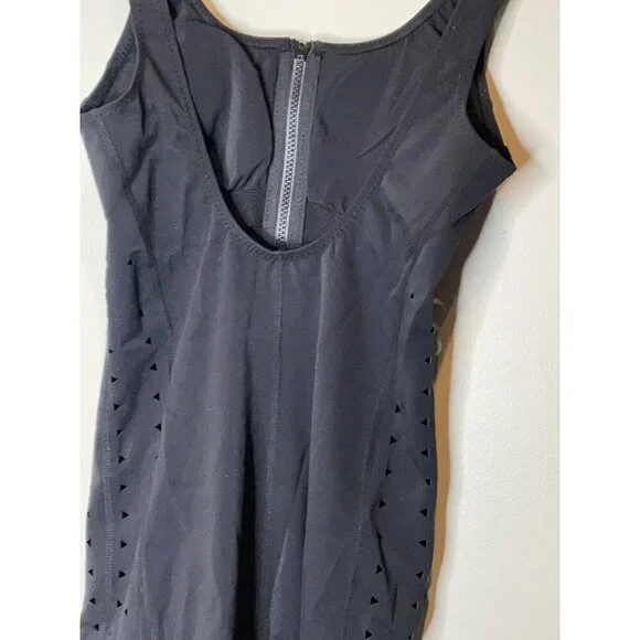 Free People Gigi C Maxine Black Romper One Piece Zip Front Bodysuit Size S New - Picture 7 of 8